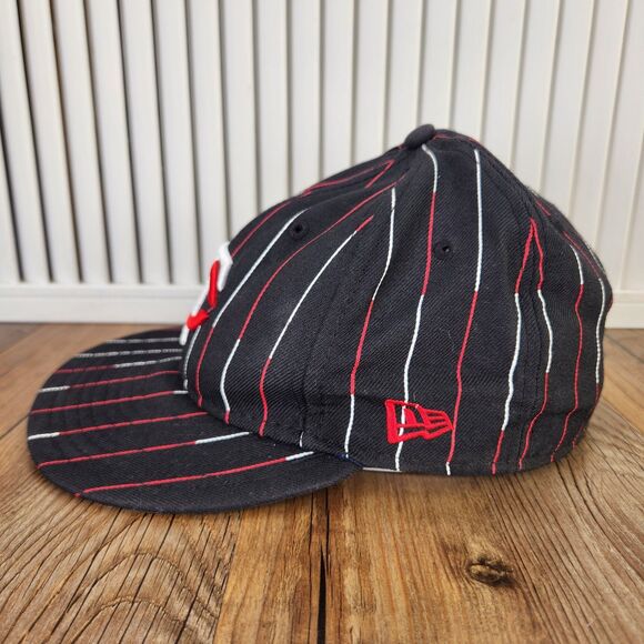 Minnesota Twins New Era Fits 59fifty 7 1/4" Hat Cap Black Red Pinstripe Wool MLB - Picture 6 of 10